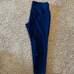 Terra & Sky dark blue jeggings, size 1X (16W/18W). In great shape!
